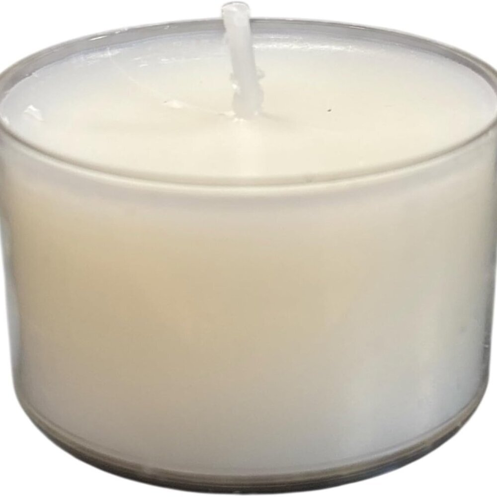 Bulk 96 Pack Unscented Smokeless Long Burning Clear Cup Tea Light Candles with 8